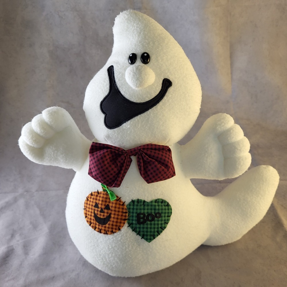 Vintage Whimsical Halloween Ghost weighted botton felt/cotton plush patches